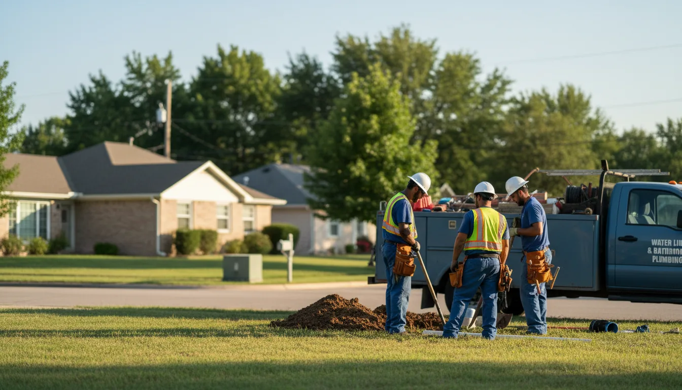 Residential water line and bathroom plumbing service in Hill City, KS